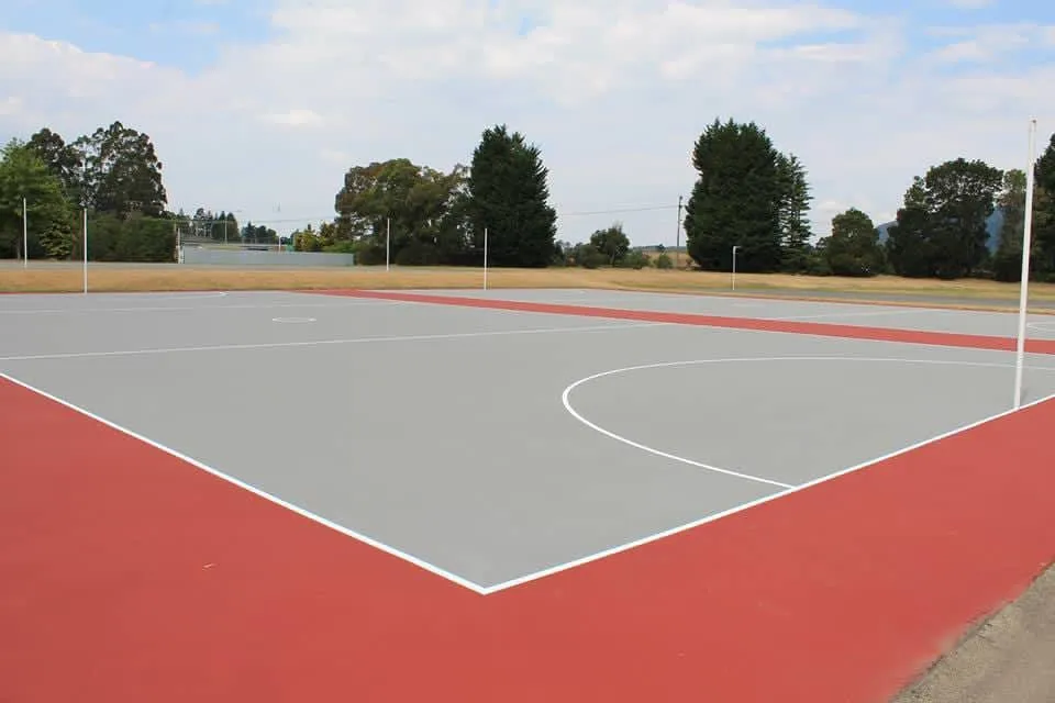 Netball court under construction